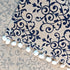 Flower,23.663 Inch) Coffee Table Cloth Rustic Style Living Room Center End Table Cover with Pocket, Cotton Linen