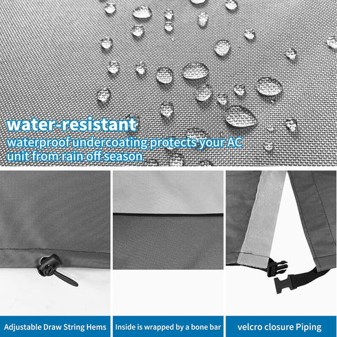 Waterproof and Durable Air Conditioner Cover for Outside Units, Square Fits 26 x 26 x 32 Inches