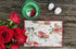 Tache Spring Placemats Set of 4 Floral Sweet Red Roses Birds Shabby Chic Vintage Tapestry Kitchen Dining Linens
