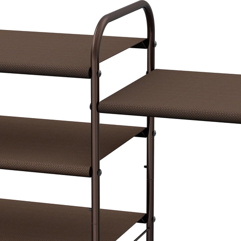 3-Tier 916 Closet, Simple Houseware Shoe Rack Storage Organizer, Bronze Space-Saving Shoe Shelf, Holds Pairs, Sturdy
