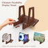 Teamkio 6.5 Inch Plate Stand for Display, Anti-Slip Bamboo Frame Holder for Large Bowls, Platters, and Dishes