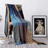 Edcooy Boho Chair Cover Colorful Chenille Tassels Hippie Throw Blanket for Couch Bed