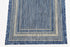 Unique Loom 2' x 6' Outdoor Border Collection Area Rug, Soft Border, Blue/Ivory Runner