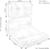 23 Inches 47 Inches 300 Sunnydaze Tufted High Back Chair Cushion - Wide x Long - D Olefin Fabric with Polyester Fill