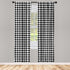 Ambesonne Modern Curtains, Bizarre Shapes Houndstooth Graphics, 2 Panel Set for Living Room Bedroom