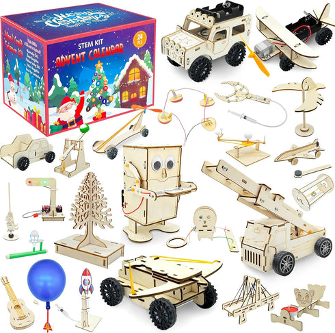 Kortes 24 Days STEM Advent Calendar 2025 for Christmas Countdown, Science Building