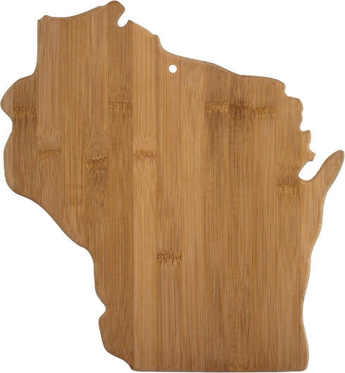 Totally Bamboo Wisconsin State Shaped Cutting Board