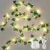 Ivy Vine String Lights, 23FT 73 LED Lighted Garland with Green Leaves,