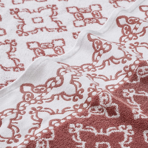 6-Piece 100% Set 2 2 2 Modern Threads Charlize Cotton Towel Reversible Yarn Dyed Jacquard & Solid Includes Bath Towels
