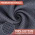 6-Pack Cloths,100% 12x12 Inches,Dark BOOMIBOO Kitchen Towels Kitchen Dish Cotton Towels Waffle Weave, Ultra Soft
