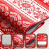 GREFFY 5x7 Soft Area Rugs for Living Room, Vintage Washable Snowflake Print Carpet, Non Slip Low Pile Soft Modern Red