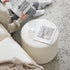 Bezseller Soft Boucle Pouf Ottoman, Comfortable Foot Rest, Full Foam Filling Footstool for Living Room, Bedroom