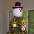 Ornativity Snowman Head Tree Topper, Xmas Holiday Decor, 10" Winter Snow Man Topper Ornament for Christmas Tree