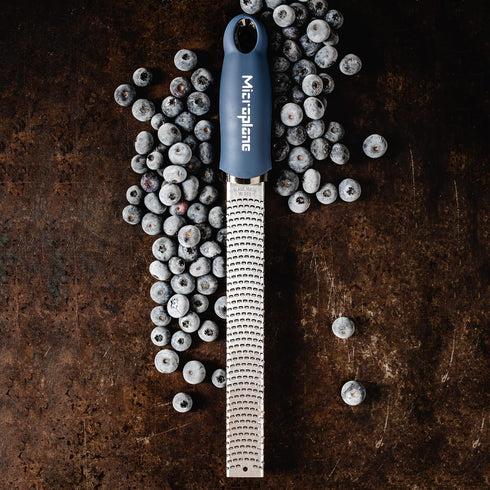 Microplane Premium Zester Grater in Denim Blue | Lemon Zester tool, Hard Cheese & Vegetable Grater | For Citrus
