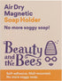 Beauty and the Bees Air Dry Magnetic Soap Holder, In-Shower Storage for Soap Bars, Wooden Soap Dish