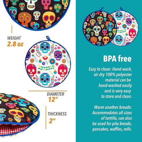 Insulated Fabric Pouch Keeps Food Warm for up to One Hour, Perfect Holder for Corn & Flour