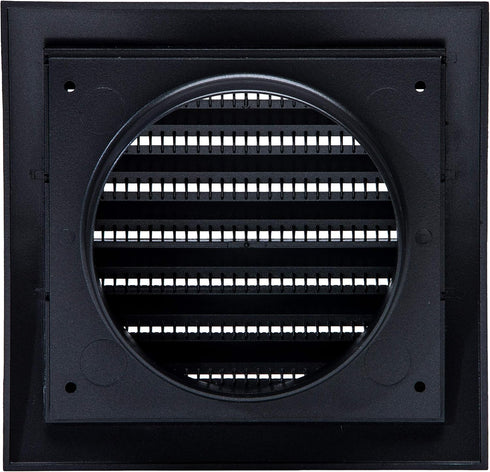 Vent Systems 4'' Inch Anthracite Air Vent Cover, Louvered Dryer Vent Cover for Exhaust and Supply Air Register