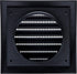 Vent Systems 4'' Inch Anthracite Air Vent Cover, Louvered Dryer Vent Cover for Exhaust and Supply Air Register