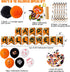 62PCS Halloween Party Decorations Set, Photo Booth Props, Banner, Balloons, Spider Pumpkin Supplies