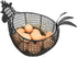 Countertop, MyGift Egg Holder Chicken Shaped Wire Egg Gathering Basket, Farmhouse Home Decor Display Storage Collecting