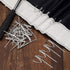 Jetec 50 Pieces Metal Drapery Pins Curtain Hooks, Long 7 cm by 1.8 cm Bulk Silver Stainless Steel for Heavy Duty Window