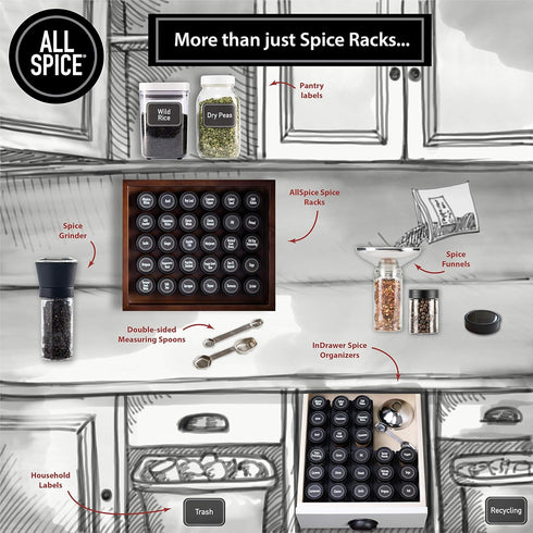 AllSpice Stainless Steel Double Sided Measuring Spoon for Teaspoon and Tablespoon