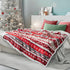 PAVILIA Premium Christmas Sherpa Throw Blanket - Christmas Decoration Reindeers, Fleece, Plush, Warm, Cozy Reversible