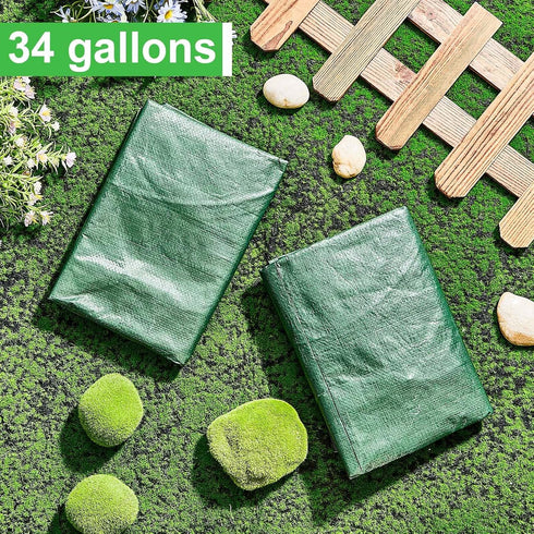 4 34 Ctosree Pieces Compost Bin Bags Large Gallon Reusable Yard Waste Lawn Bags Heavy Duty Garden Composting Garbage
