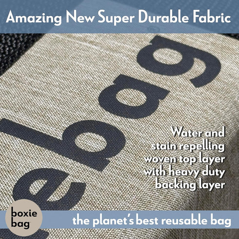 2 Boxiebag Reusable Grocery Bag (Single) Durable Reusable Shopping Bag Box. Insulate, Stand Up, Stay Open, Fold Flat