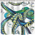 Set of 12 Octopus Shower Curtain Hooks, Decorative Stainless Steel Rustproof Brushed Nickel Rings for Bathroom