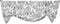 Victoria Park Toile Tie-Up Valence Window Curtain, Black