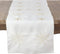 Saro Lifestyle Table Runner, Embroidered Snowflake Design, Ivory, 16"x72"