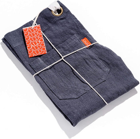 Caldo Linen Kitchen Apron for Cooking- Mens and Womens Linen Bib Apron for Professional Chef, Server, or Barista