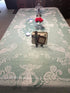WUBODTI Christmas White Lace Rectangular Tablecloths, Floral Embroidered Angel Pattern, 60W x 84L for Baby Showers &
