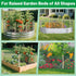 Set 15.8ft 16in 8pcs Ease to Install Garden Fence Animal Barrier - Included x Rustproof Metal Wire Net, Cedar Stakes