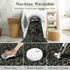 2x6 Washable Runner Rug,Black Floral Boho Area Rug for Hallway,Low-Pile Non-Slip Stain Resistant Carpet for Kitchen