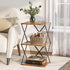 3-Tier ET-03RB End Table Small Side Table Tall Bedside Night Stand with Storage Sofa Side desks for Living Room Bedroom
