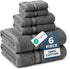 LANE LINEN Luxury Bath Towels Set - 6 Piece, 100% Cotton, Quick