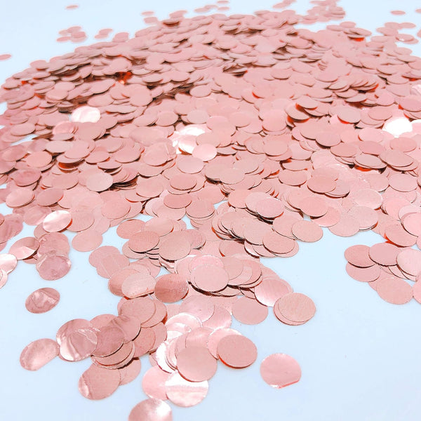 Rose-Gold Foil Metallic Mylar Table Scatter Dots, 60g Wedding Bridal Shower Engagement Baby Shower Birthday Party