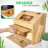 Countertop Bread Box for Kitchen Large Wooden Bamboo Bread Box with Cutting Board (SELF-ASSEMBLY)