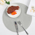 Round Placemats, Classic Woven Heat Resistant Place Mats, Diameter 13.5 inch for Kitchen Table Set of 6
