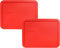Pyrex 7211-PC 6-Cup Red Food Storage Replacement Lid, 2-Pack, Made in USA