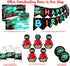 Laser Tag Brights Invitations, 12 Invitations + 12 Envelopes, Double Sided Party Supplies