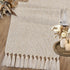48 Inches yuboo Spring Boho Table Runner Short, Dresser Runner Cover Top, Beige Macrame Coffee Table Runners for Living