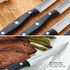 Farberware Triple-Riveted 4-Piece Steak Knife Set, High-Carbon Stainless Steel, Set of 4, Black