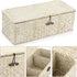 Hipiwe Seagrass Storage Basket Bin, Hand-Woven Wicker Basket with Lid for Organizing Bathroom Supplies
