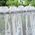 Molaxhome White Lace Valances for Windows, 51x16inch, Semi Sheer Curtain for Kitchen Cafe