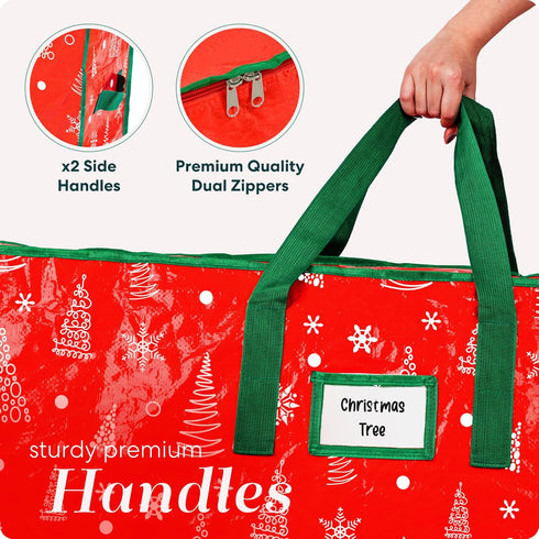 Handy Laundry Christmas Tree Storage Bag - Zippered Bag for 7.5 Foot Artificial Xmas Tree - Durable Waterproof Material