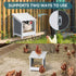 1 PETSFIT Hole Chicken Nesting Box-All Weather PVC Roof, Natural Wood Design with Privacy Back Panel for Hens-Wall