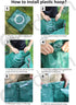 2-Pack 132 Gardzen Gallon Yard Waste Bags, Reusable Heavy Duty Collapsible Garden Leaf Bags with Plastic Ring, Stand-Up
